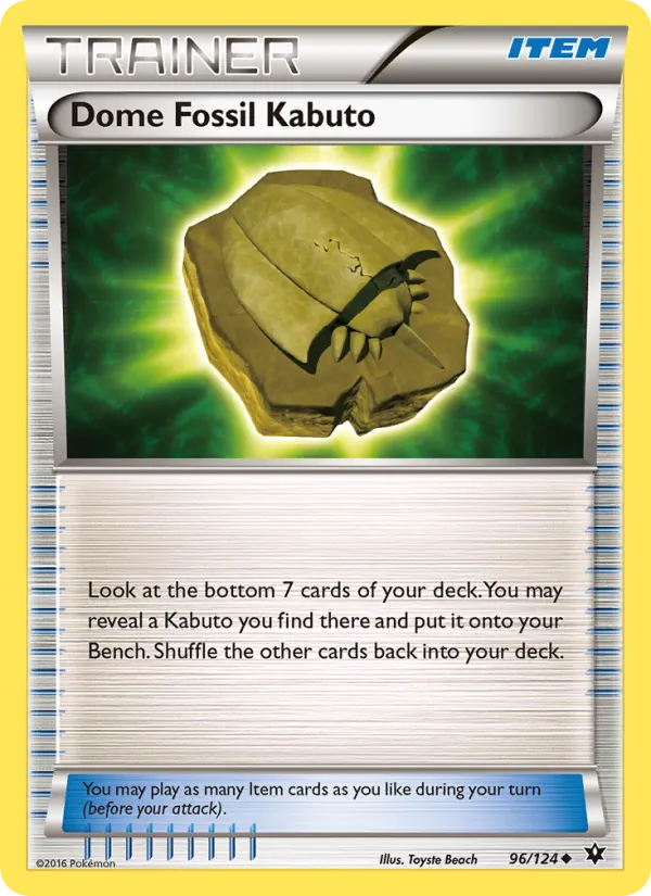 Dome Fossil Kabuto — Fates Collide #96 (Pokémon TCG card)