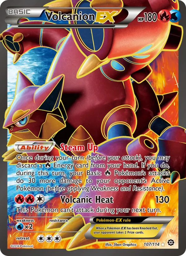 Volcanion EX — Steam Siege #107 (Pokémon TCG card)