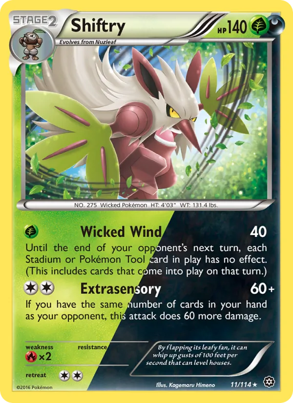 Shiftry — Steam Siege #11 (Pokémon TCG card)