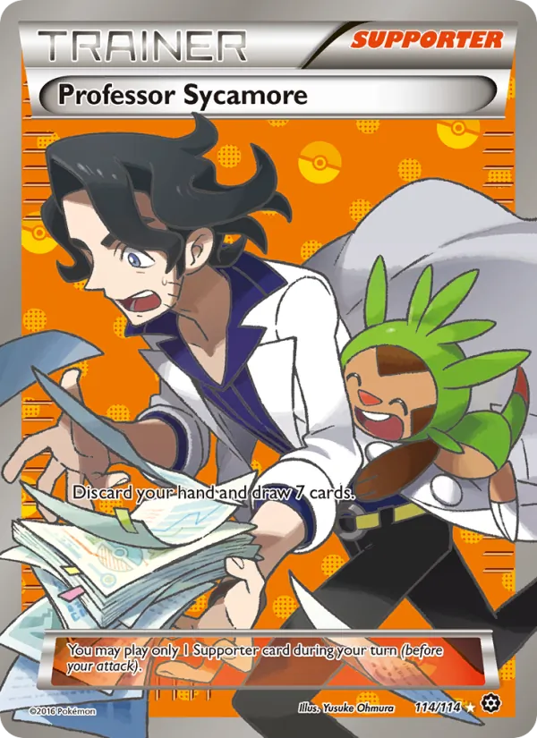 Professor Sycamore — Steam Siege #114 (Pokémon TCG card)