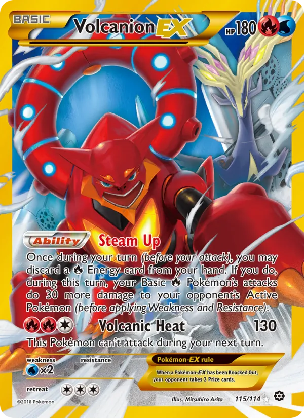 Volcanion EX — Steam Siege #115 (Pokémon TCG card)
