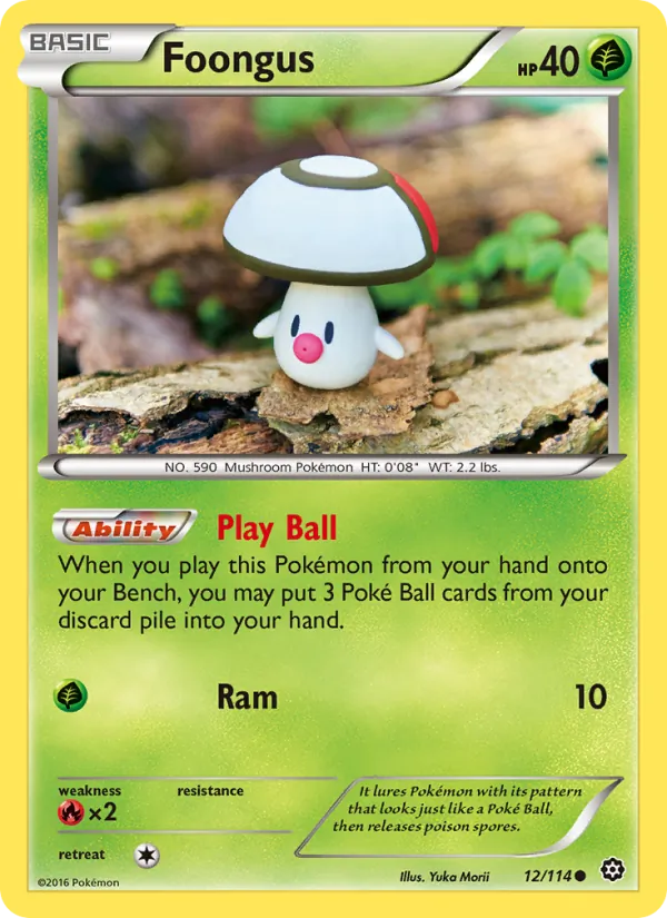 Foongus — Steam Siege #12 (Pokémon TCG card)