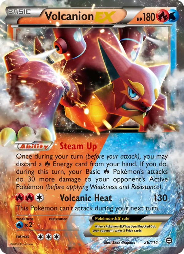 Volcanion EX — Steam Siege #26 (Pokémon TCG card)
