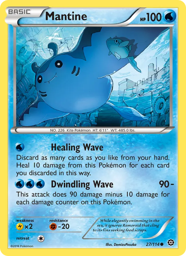 Mantine — Steam Siege #27 (Pokémon TCG card)