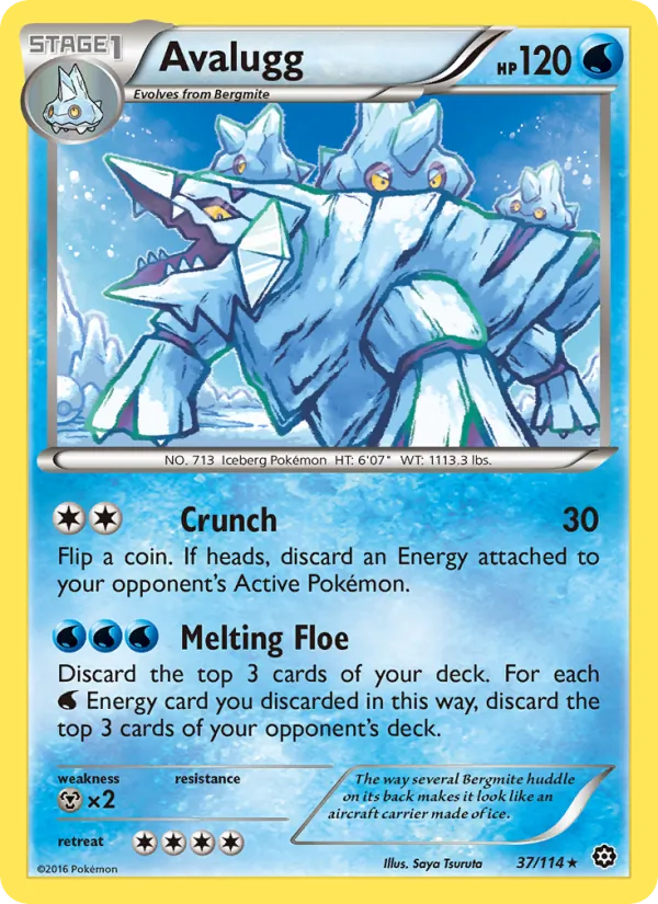 Avalugg — Steam Siege #37 (Pokémon TCG card)
