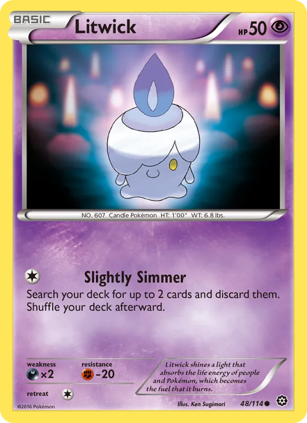 Litwick — Steam Siege #48 (Pokémon TCG card)