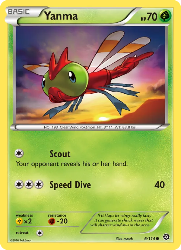 Yanma — Steam Siege #6 (Pokémon TCG card)