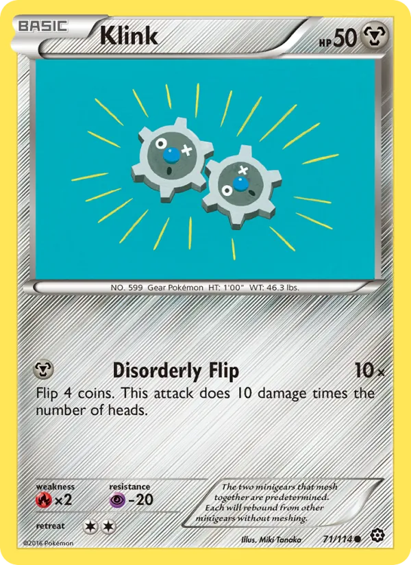 Klink — Steam Siege #71 (Pokémon TCG card)