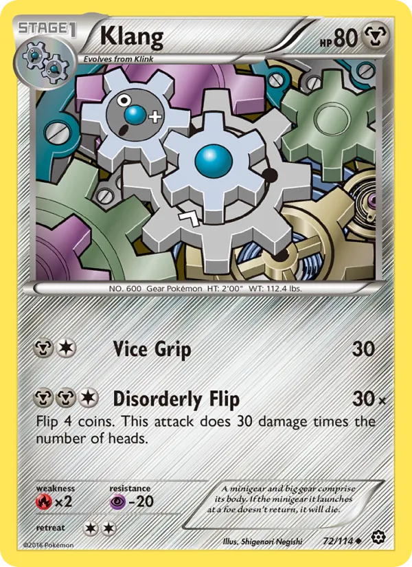 Klang — Steam Siege #72 (Pokémon TCG card)