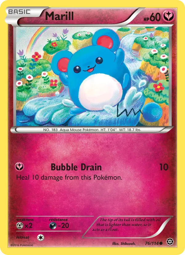 Marill — Steam Siege #76 (Pokémon TCG card)