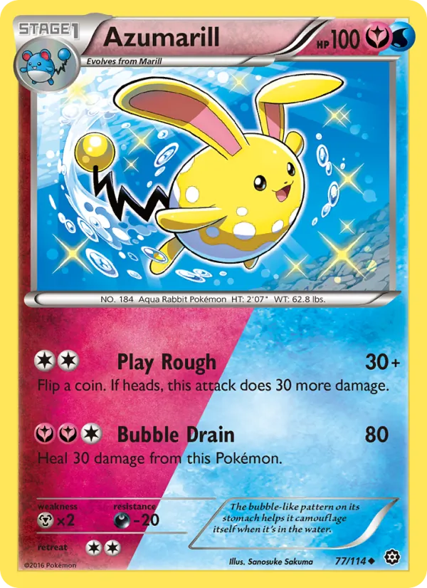 Azumarill — Steam Siege #77 (Pokémon TCG card)