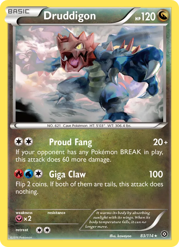 Druddigon — Steam Siege #83 (Pokémon TCG card)
