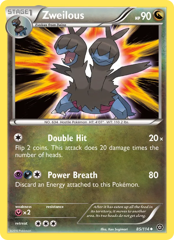 Zweilous — Steam Siege #85 (Pokémon TCG card)