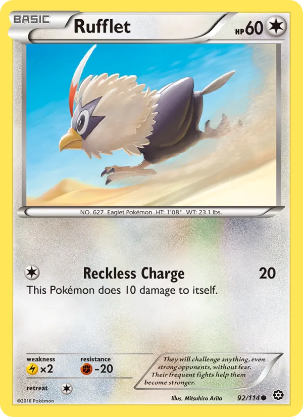 Rufflet — Steam Siege #92 (Pokémon TCG card)