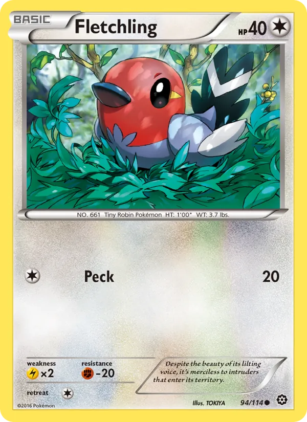 Fletchling — Steam Siege #94 (Pokémon TCG card)