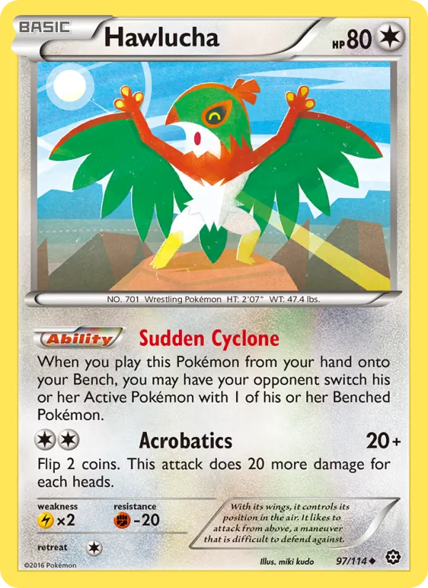 Hawlucha — Steam Siege #97 (Pokémon TCG card)