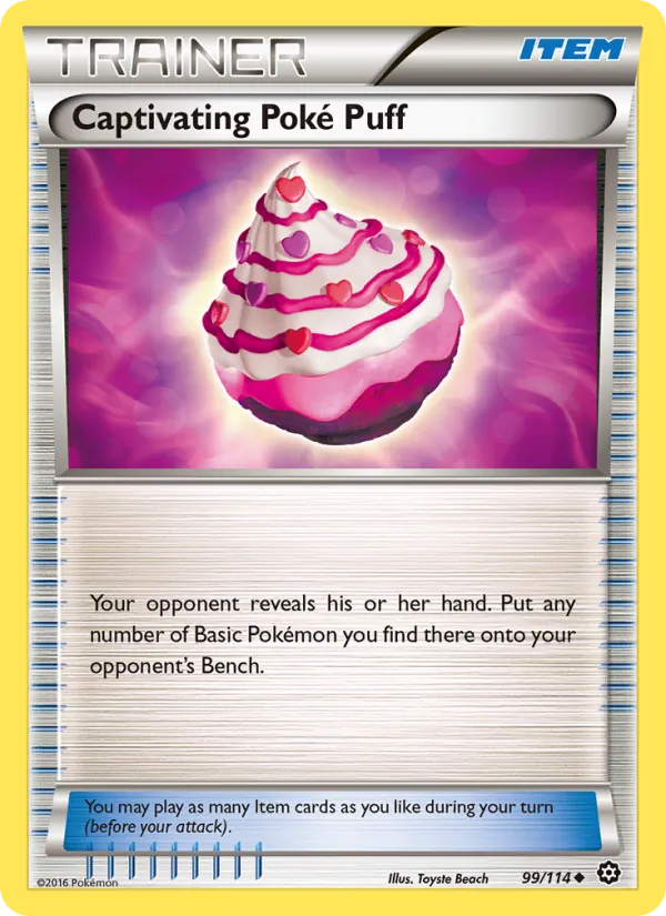 Captivating Poké Puff — Steam Siege #99 (Pokémon TCG card)