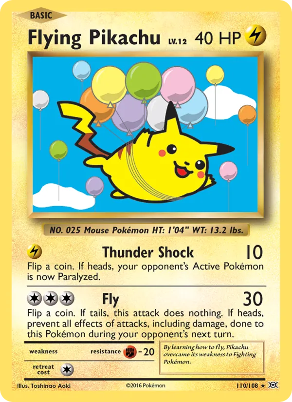Flying Pikachu — Evolutions #110 (Pokémon TCG card)