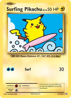 Surfing Pikachu (Evolutions #111)