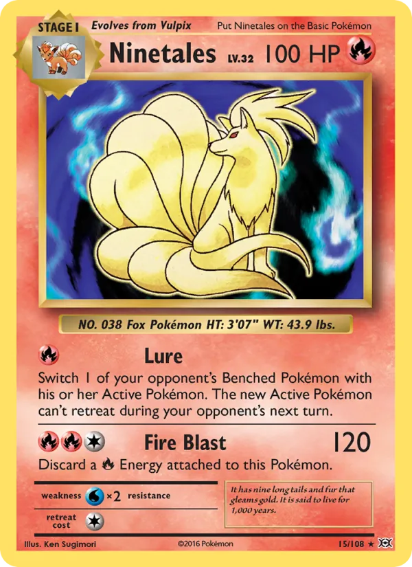 Ninetales — Evolutions #15 (Pokémon TCG card)