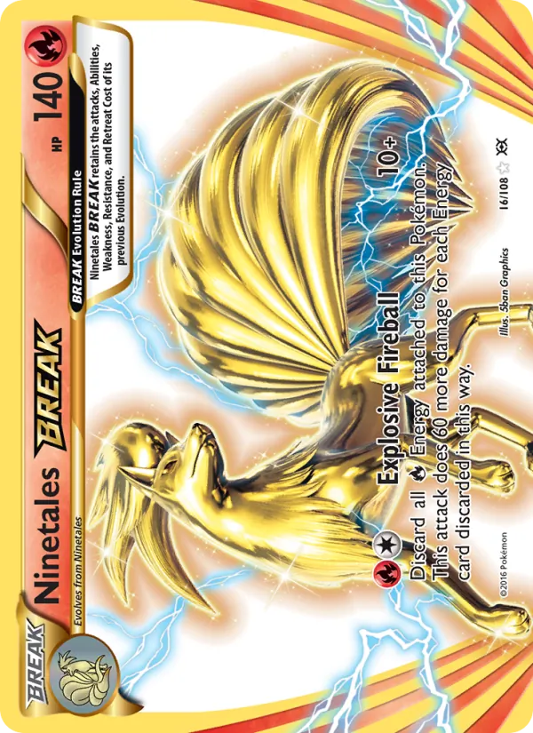 Ninetales BREAK — Evolutions #16 (Pokémon TCG card)