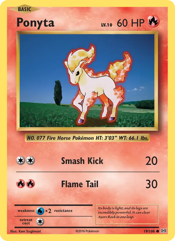 Ponyta — Evolutions #19 (Pokémon TCG card)