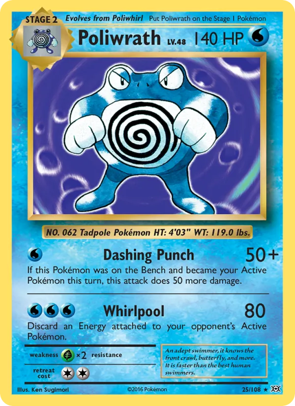 Poliwrath — Evolutions #25 (Pokémon TCG card)
