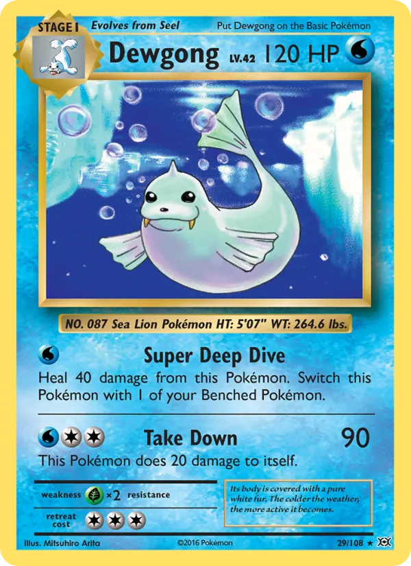 Dewgong — Evolutions #29 (Pokémon TCG card)