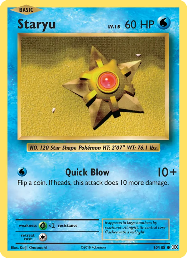 Staryu — Evolutions #30 (Pokémon TCG card)