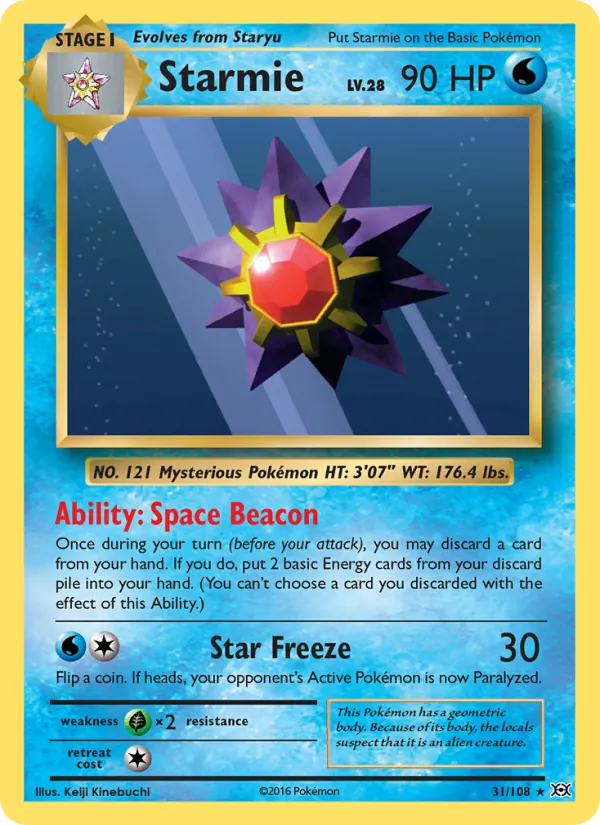 Starmie — Evolutions #31 (Pokémon TCG card)