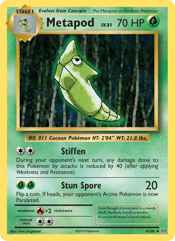 Metapod — Evolutions #4 (Pokémon TCG card)
