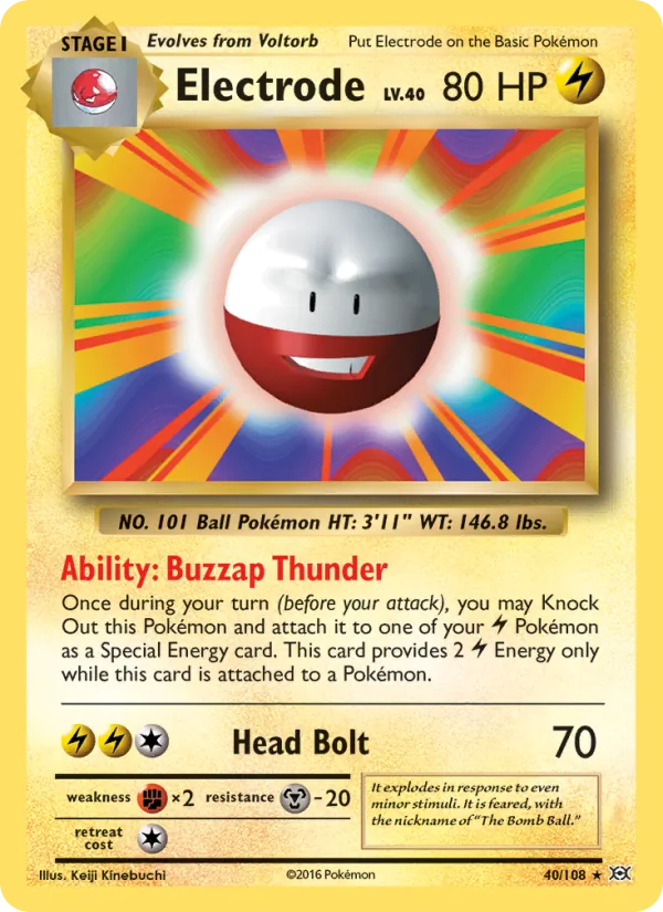 Electrode — Evolutions #40 (Pokémon TCG card)