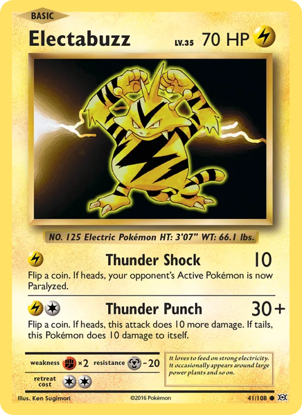 Electabuzz — Evolutions #41 (Pokémon TCG card)