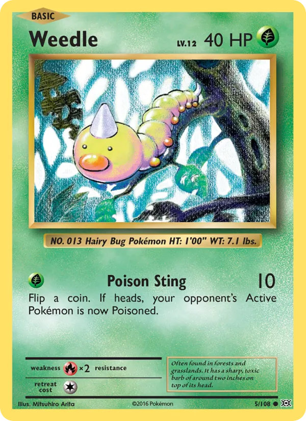 Weedle — Evolutions #5 (Pokémon TCG card)