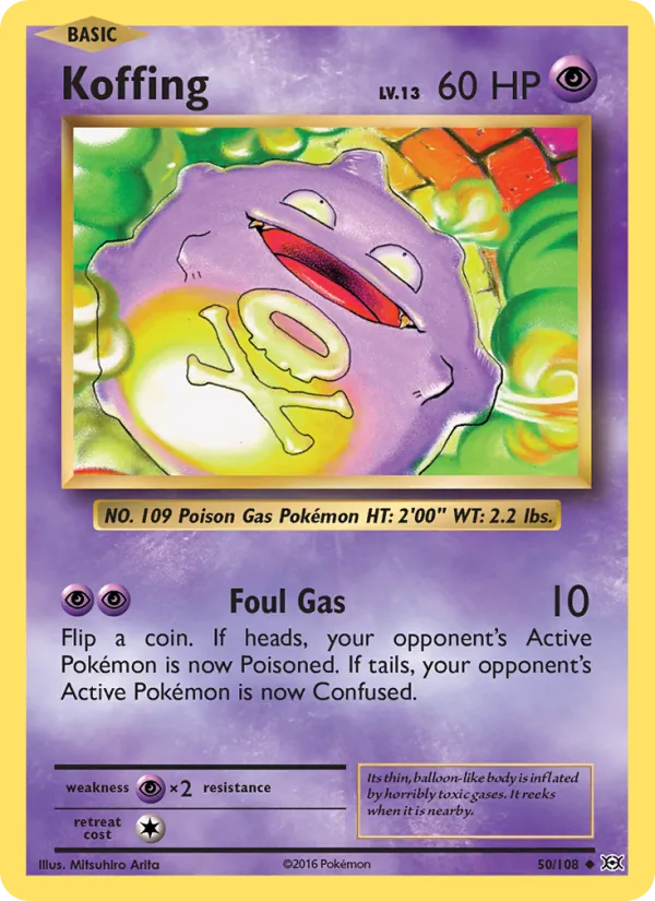 Koffing — Evolutions #50 (Pokémon TCG card)