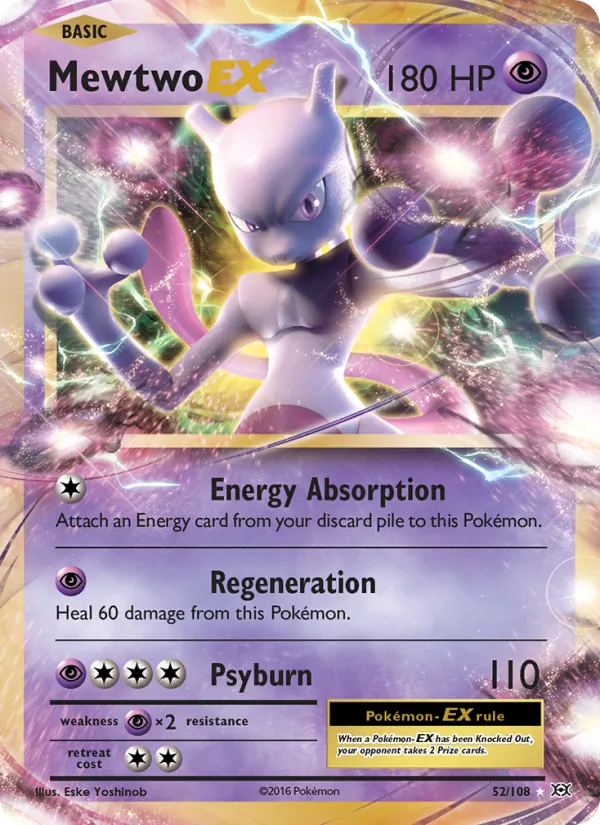 Mewtwo EX — Evolutions #52 (Pokémon TCG card)