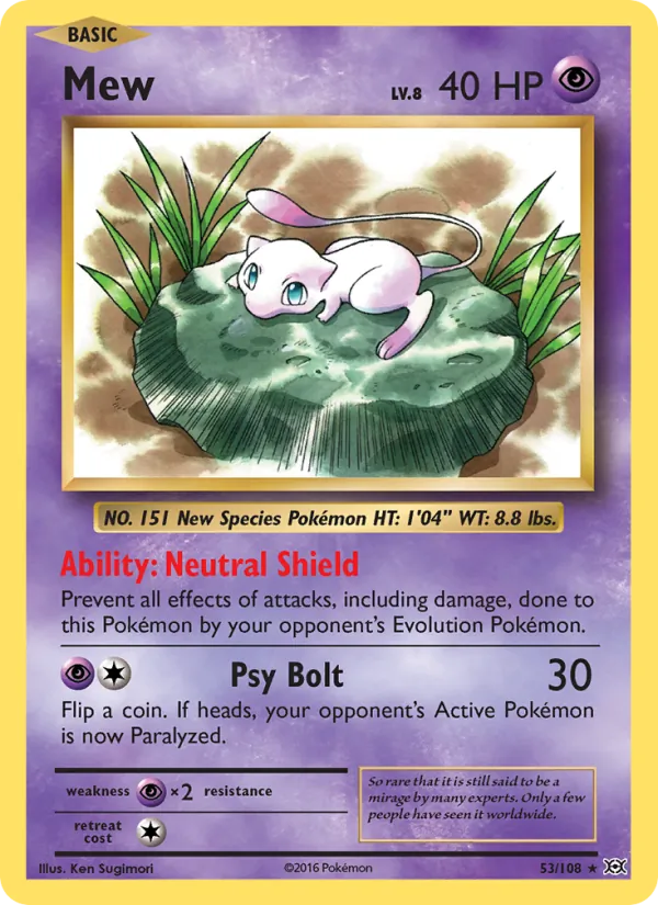 Mew — Evolutions #53 (Pokémon TCG card)