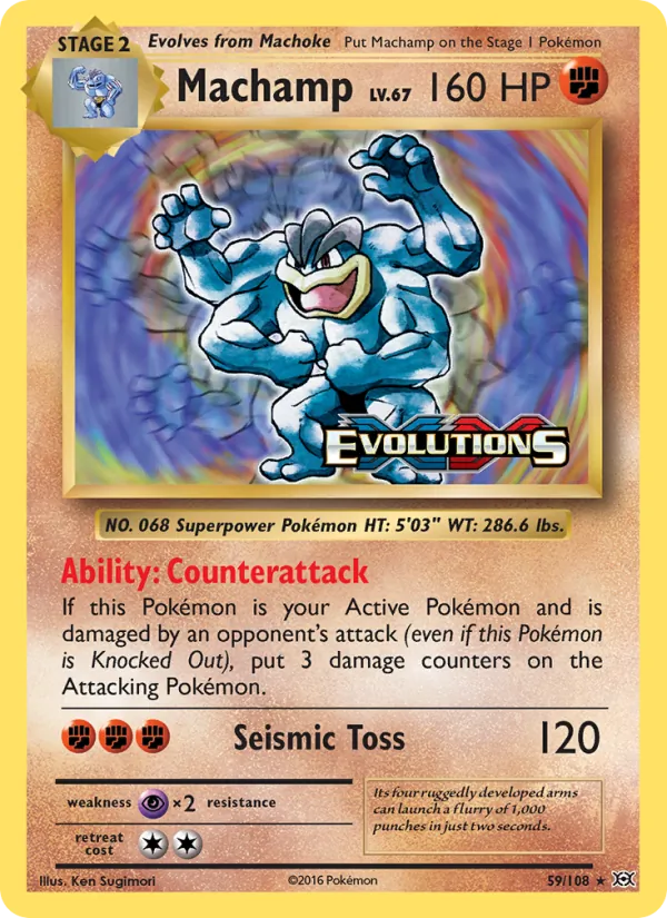 Machamp — Evolutions #59 (Pokémon TCG card)