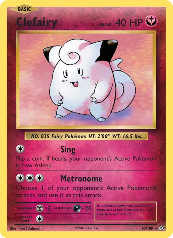 Clefairy — Evolutions #63 (Pokémon TCG card)