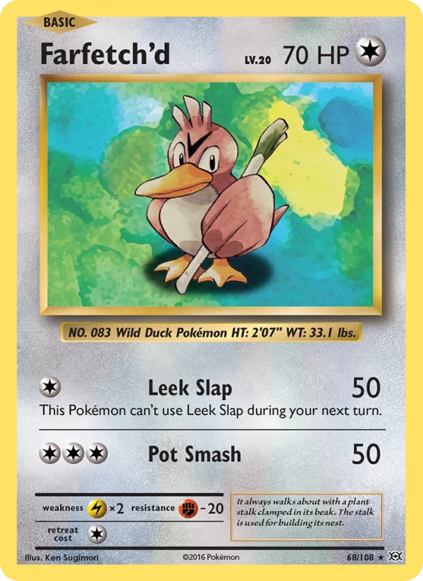 Farfetch'd — Evolutions #68 (Pokémon TCG card)