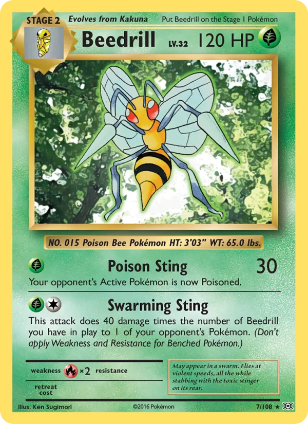 Beedrill — Evolutions #7 (Pokémon TCG card)
