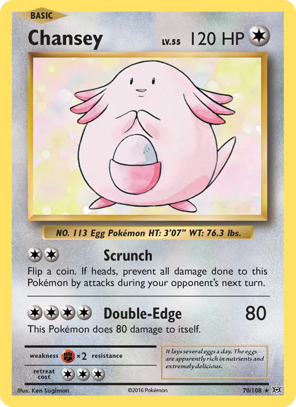 Chansey — Evolutions #70 (Pokémon TCG card)