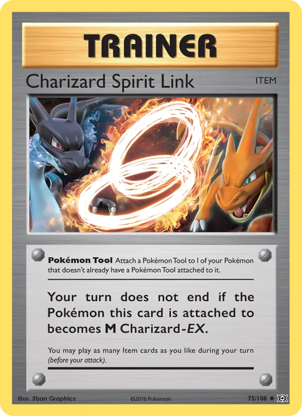 Charizard Spirit Link — Evolutions #75 (Pokémon TCG card)