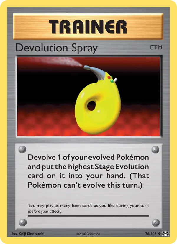 Devolution Spray — Evolutions #76 (Pokémon TCG card)