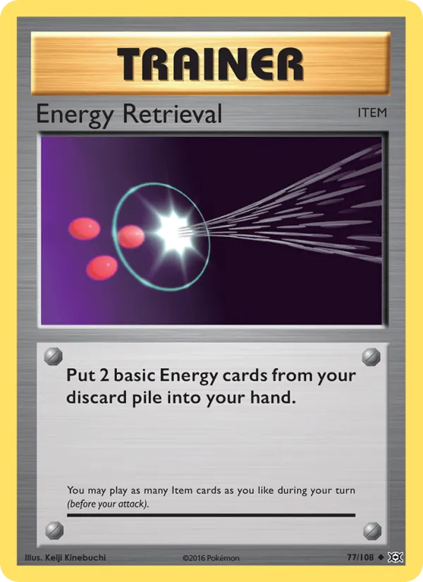 Energy Retrieval — Evolutions #77 (Pokémon TCG card)