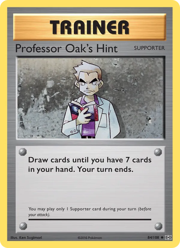 Professor Oak's Hint — Evolutions #84 (Pokémon TCG card)