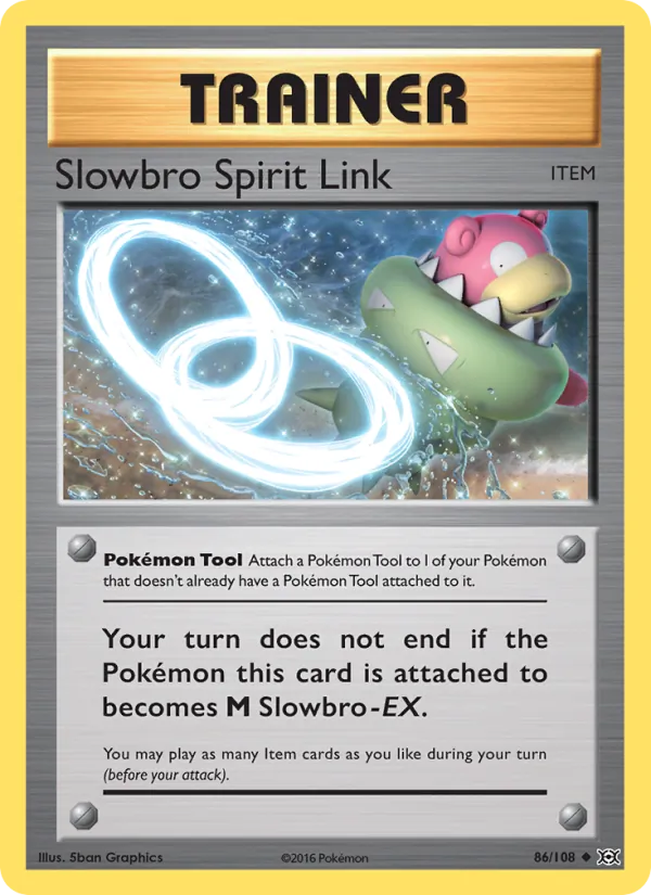Slowbro Spirit Link — Evolutions #86 (Pokémon TCG card)