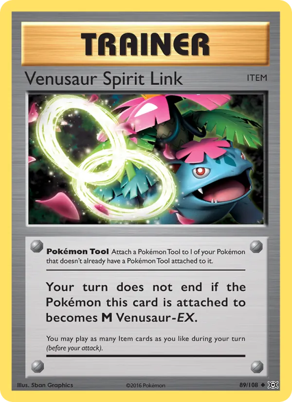 Venusaur Spirit Link — Evolutions #89 (Pokémon TCG card)