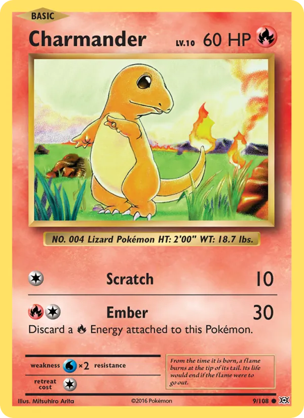 Charmander — Evolutions #9 (Pokémon TCG card)