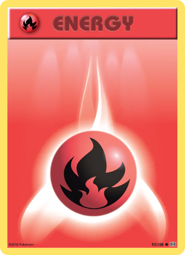 Fire Energy — Evolutions #92 (Pokémon TCG card)